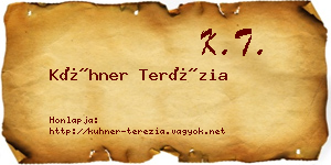 Kühner Terézia névjegykártya