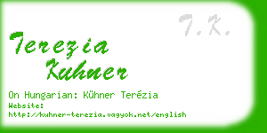 terezia kuhner business card