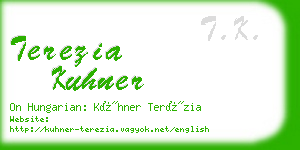 terezia kuhner business card